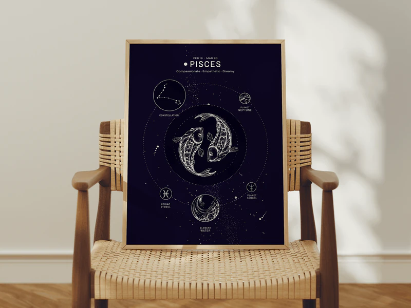 Pisces Constellation Print - Image 1